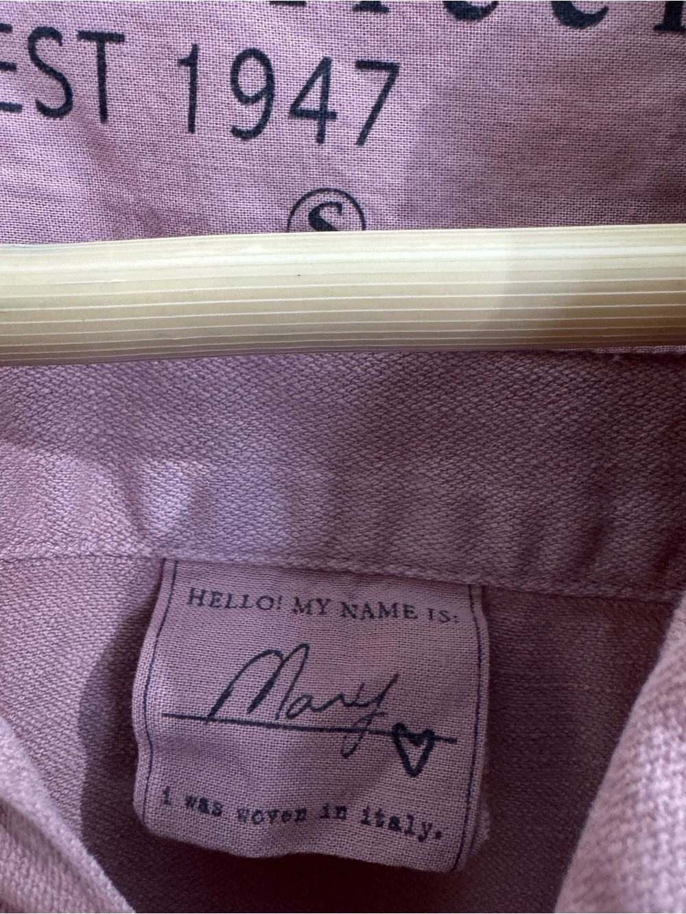 FRANK & EILEEN Mary Classic Shirt Dress Cotton in Desert Pink Size Small S - Picture 9 of 11